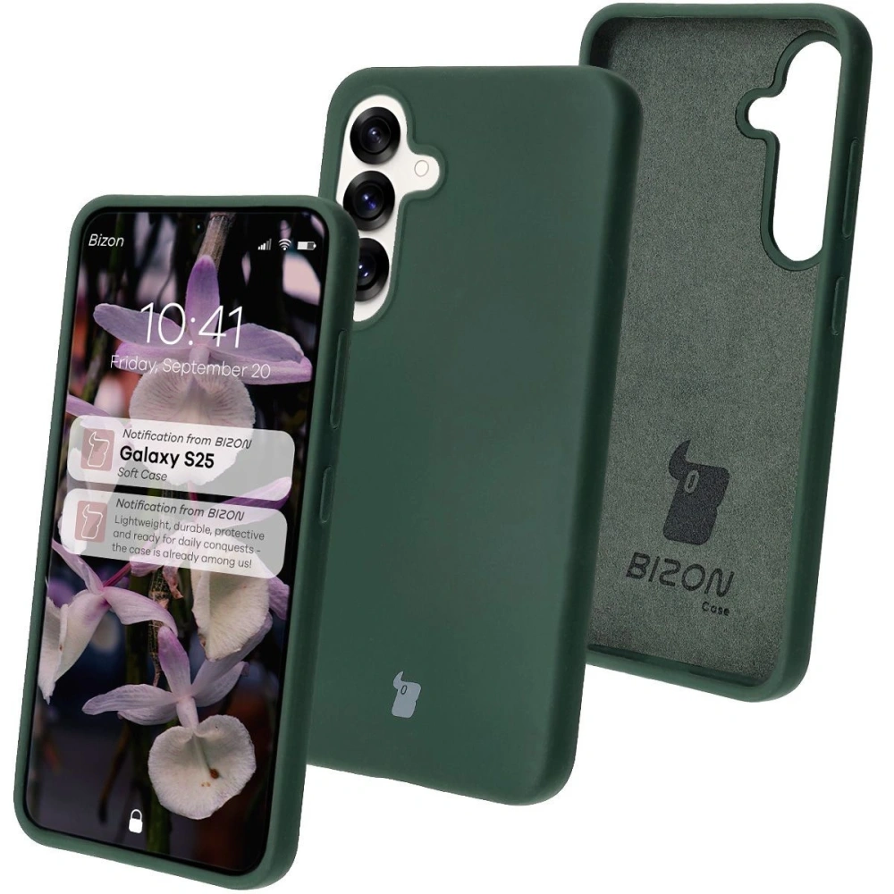 Hurtownia GSM - Caz moale Bizon Samsung Galaxy S25 verde închis - BIZ8260 - {ean13} - Hurt