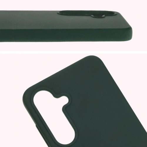 Silikonowe etui Bizon Soft Case do Samsung Galaxy S25 ciemnozielone