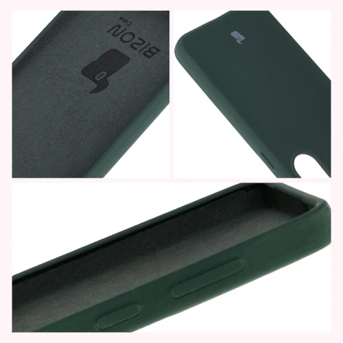 Silikonowe etui Bizon Soft Case do Samsung Galaxy S25 ciemnozielone
