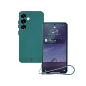 Hurtownia GSM - Bizon Caz Silică Magnetic Samsung Galaxy S25 / Galaxy S24 verde închis - BIZ8261 - {ean13} - Hurt