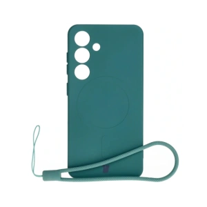 Hurtownia GSM - Bizon Caz Silică Magnetic Samsung Galaxy S25 / Galaxy S24 verde închis - BIZ8261 - {ean13} - Hurt