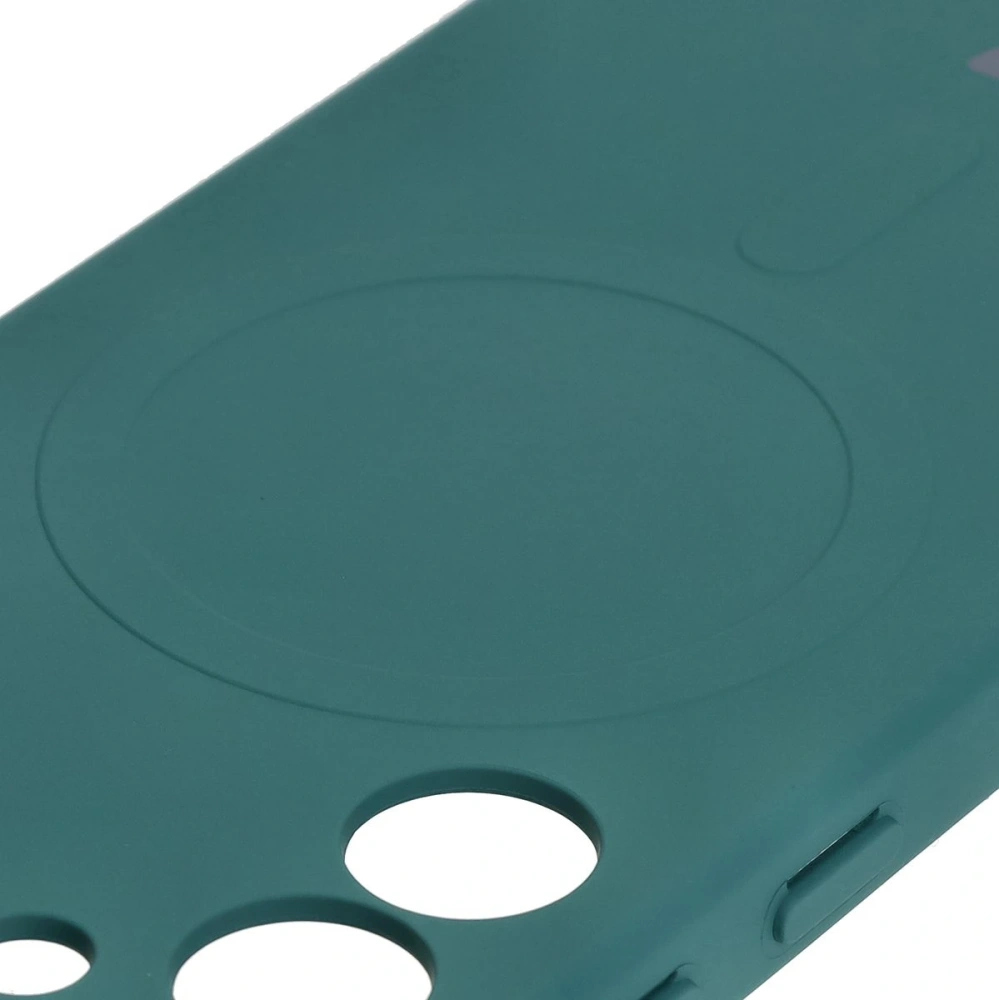 Hurtownia GSM - Silikonové pouzdro s magnetickým kroužkem Bizon Case Silicone Magnetic pro Samsung Galaxy S25 / Galaxy S24 tmavě zelené - BIZ8261 - {ean13} - Hurt
