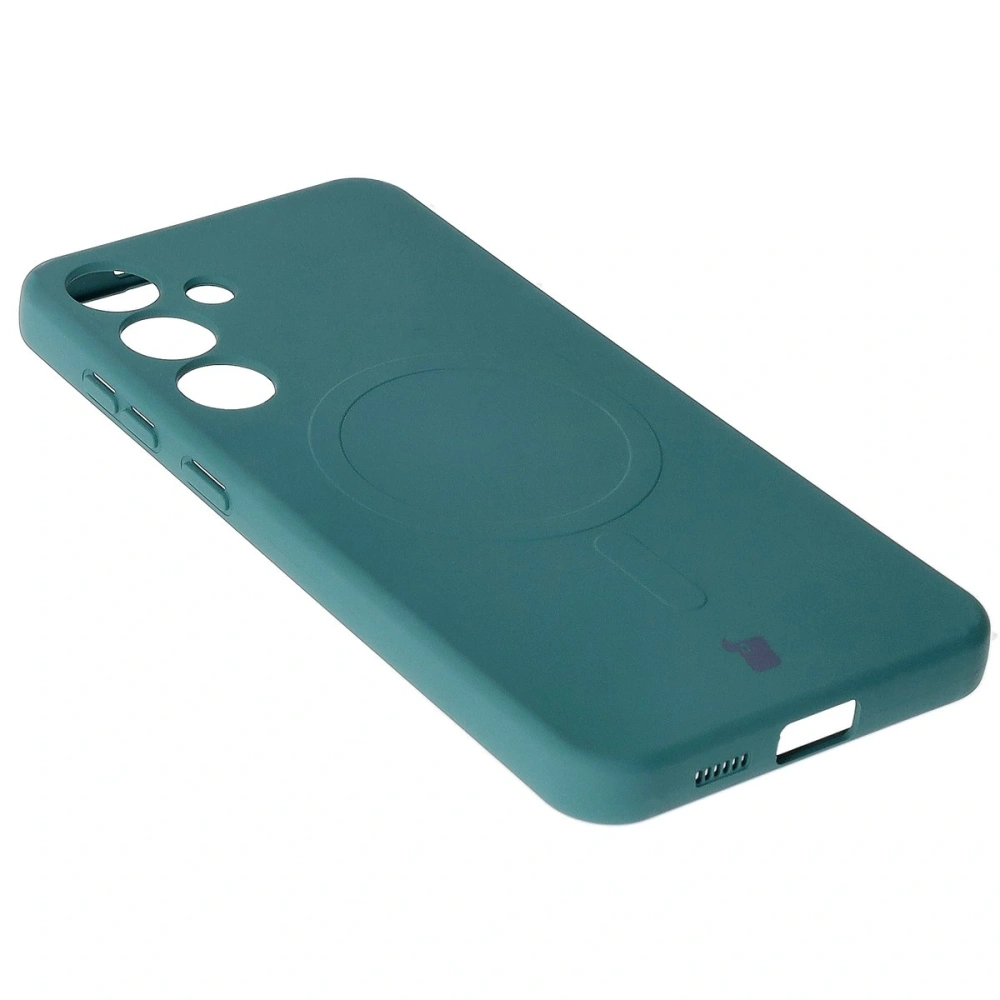 Hurtownia GSM - Bizon Case Silicone Magnetic Samsung Galaxy S25+ Plus / S24+ Plus verde închis - BIZ8264 - {ean13} - Hurt