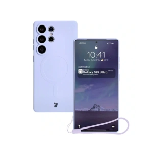 Hurtownia GSM - Silikonový obal s magnetickým kroužkem Bizon Case Silicone Magnetic pro Samsung Galaxy S25 Ultra jasně fialový - BIZ8267 - {ean13} - Hurt