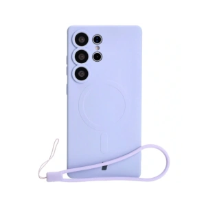 Hurtownia GSM - Silikonový obal s magnetickým kroužkem Bizon Case Silicone Magnetic pro Samsung Galaxy S25 Ultra jasně fialový - BIZ8267 - {ean13} - Hurt
