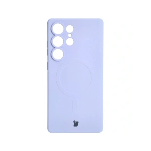 Silikonowe etui z pierścieniem magnetycznym Bizon Case Silicone Magnetic do Samsung Galaxy S25 Ultra jasnofioletowe