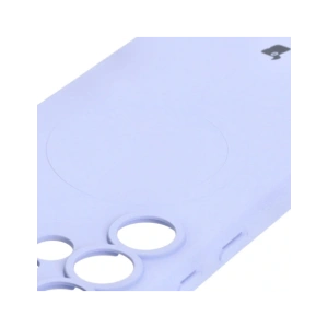 Silikonowe etui z pierścieniem magnetycznym Bizon Case Silicone Magnetic do Samsung Galaxy S25 Ultra jasnofioletowe