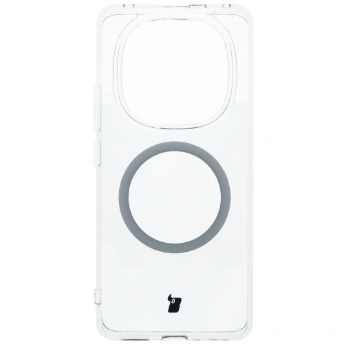 Etui z pierścieniem magnetycznym Bizon Case CrystalO do Xiaomi Redmi Note 14 Pro 5G / 14 Pro+ 5G / Poco X7 przezroczyste