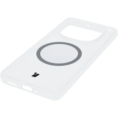 Etui z pierścieniem magnetycznym Bizon Case CrystalO do Xiaomi Redmi Note 14 Pro 5G / 14 Pro+ 5G / Poco X7 przezroczyste