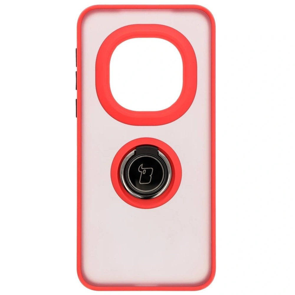 Hurtownia GSM - Etui z uchwytem na palec Bizon Case Hybrid Ring do Honor Magic7 Pro przydymione z czerwoną ramką - BIZ8271 - {ean13} - Hurt