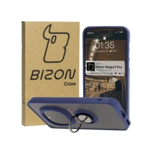 Hurtownia GSM - Etui s úchytem na prst Bizon Case Hybrid Ring pro Honor Magic7 Pro kouřové s modrým rámem - BIZ8272 - {ean13} - Hurt