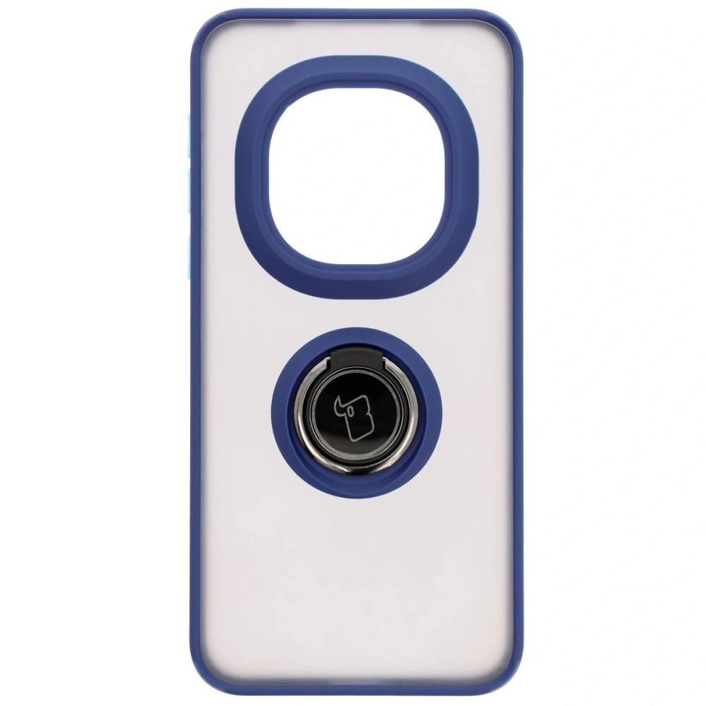 Hurtownia GSM - Etui z uchwytem na palec Bizon Case Hybrid Ring do Honor Magic7 Pro przydymione z granatową ramką - BIZ8272 - {ean13} - Hurt