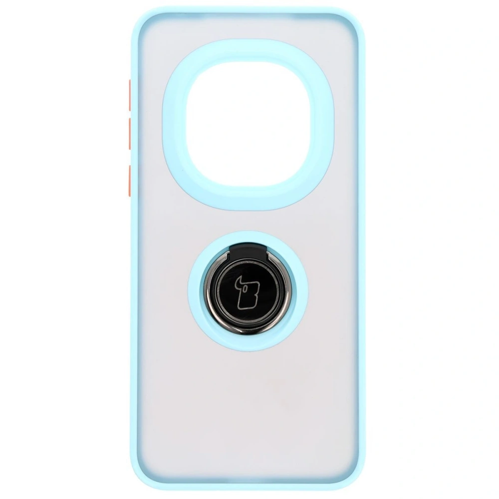 Hurtownia GSM - Etui z uchwytem na palec Bizon Case Hybrid Ring do Honor Magic7 Pro przydymione z jasnoniebieską ramką - BIZ8273 - {ean13} - Hurt