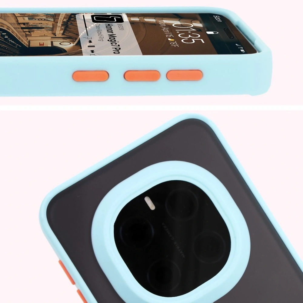 Hurtownia GSM - Bizon Case Hybrid Ring Honor Magic7 Pro getönt mit einem hellblauen Rahmen - BIZ8273 - {ean13} - Hurt