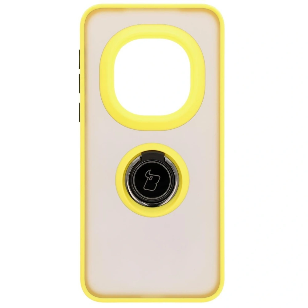 Hurtownia GSM - Etui z uchwytem na palec Bizon Case Hybrid Ring do Honor Magic7 Pro przydymione z żółtą ramką - BIZ8274 - {ean13} - Hurt