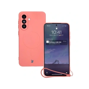 Hurtownia GSM - Bizon Case Silicone Magnetic Sq Samsung Galaxy A36 5G roz murdar - BIZ8276 - {ean13} - Hurt