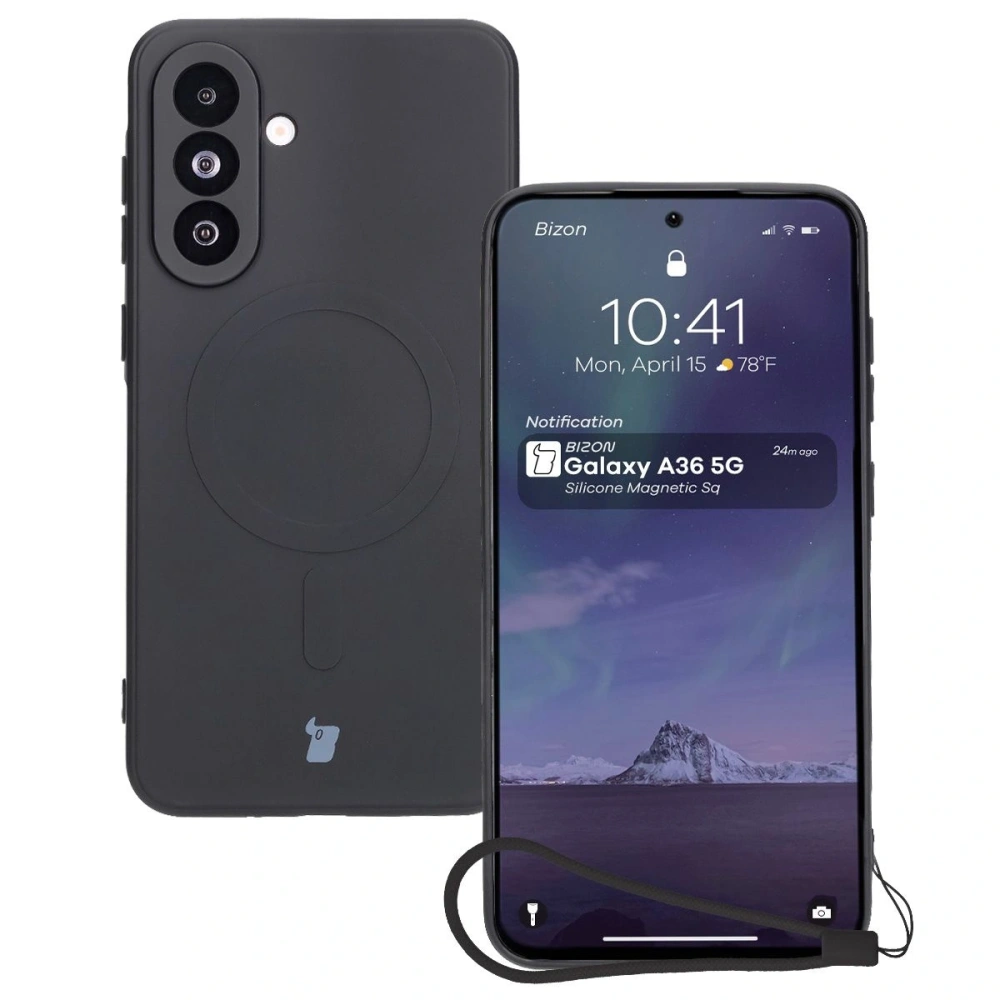 Hurtownia GSM - Caz de silicon Bizon Magnetic Sq Samsung Galaxy A36 5G negru - BIZ8277 - {ean13} - Hurt