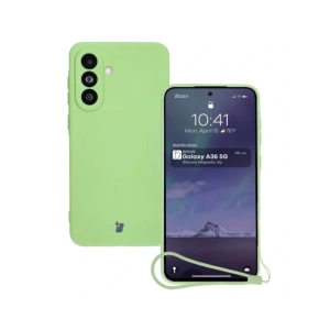Hurtownia GSM - Bizon Case Silicone Magnetic Sq Samsung Galaxy A36 5G verde deschis - BIZ8281 - {ean13} - Hurt