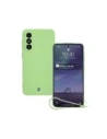 Silikonové pouzdro s magnetickým kroužkem Bizon Case Silicone Magnetic Sq pro Samsung Galaxy A36 5G jasně zelené