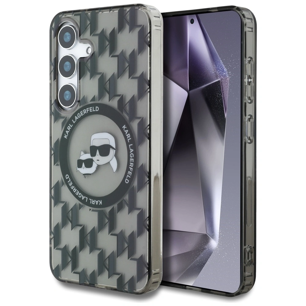 Hurtownia GSM - Karl Lagerfeld Gomb Karl&Choupette Fejek KL Mintás MagSafe Samsung Galaxy S25 fekete - KLD21876 - {ean13} - Hurt