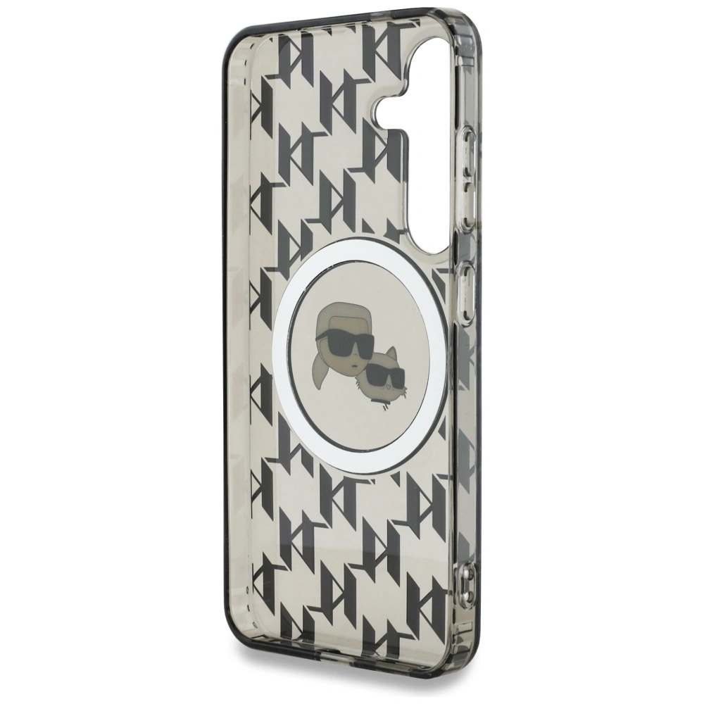 Hurtownia GSM - Karl Lagerfeld Buton Karl&Choupette Capete Pe Model KL MagSafe Samsung Galaxy S25 negru - KLD21876 - {ean13} - Hurt