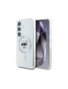 Karl Lagerfeld Buton Choupette cu Logo Imprimat MagSafe Samsung Galaxy S25 alb