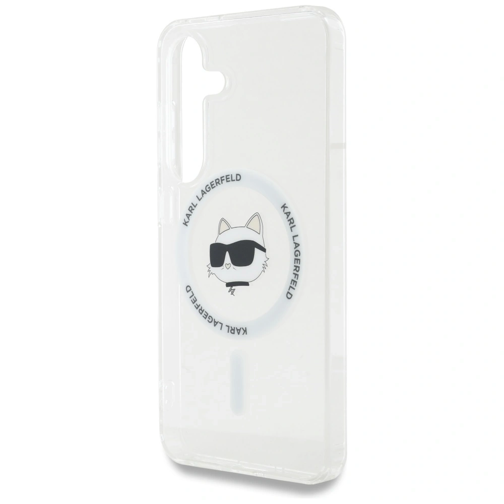 Hurtownia GSM - Karl Lagerfeld Buton Choupette cu Logo Imprimat MagSafe Samsung Galaxy S25 alb - KLD21877 - {ean13} - Hurt