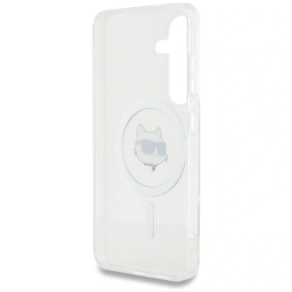 Hurtownia GSM - Karl Lagerfeld Buton Choupette cu Logo Imprimat MagSafe Samsung Galaxy S25 alb - KLD21877 - {ean13} - Hurt