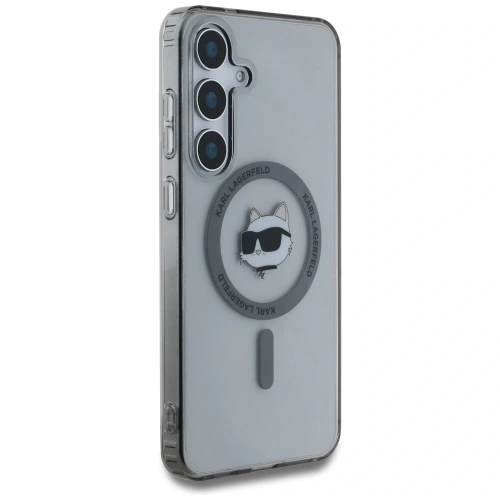 Etui Karl Lagerfeld Button Choupette Head Printed Logo MagSafe do Samsung Galaxy S25 czarny