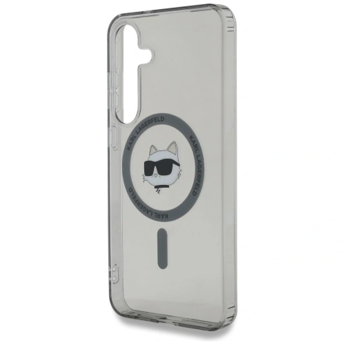 Etui Karl Lagerfeld Button Choupette Head Printed Logo MagSafe do Samsung Galaxy S25 czarny