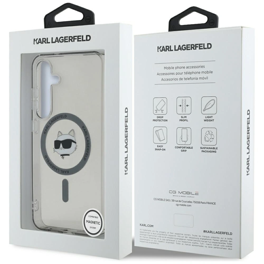 Hurtownia GSM - Karl Lagerfeld Buton Choupette Cap Tipărit Logo MagSafe Samsung Galaxy S25 negru - KLD21878 - {ean13} - Hurt