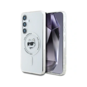 Hurtownia GSM - Karl Lagerfeld Buton Choupette Cap Tipărit Logo MagSafe Samsung Galaxy S25+ Plus alb - KLD21879 - {ean13} - Hurt