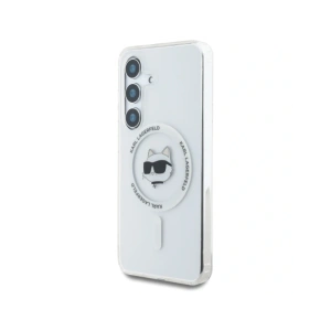 Hurtownia GSM - Karl Lagerfeld Buton Choupette Cap Tipărit Logo MagSafe Samsung Galaxy S25+ Plus alb - KLD21879 - {ean13} - Hurt