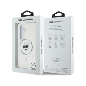 Hurtownia GSM - Karl Lagerfeld Buton Choupette Cap Tipărit Logo MagSafe Samsung Galaxy S25+ Plus alb - KLD21879 - {ean13} - Hurt