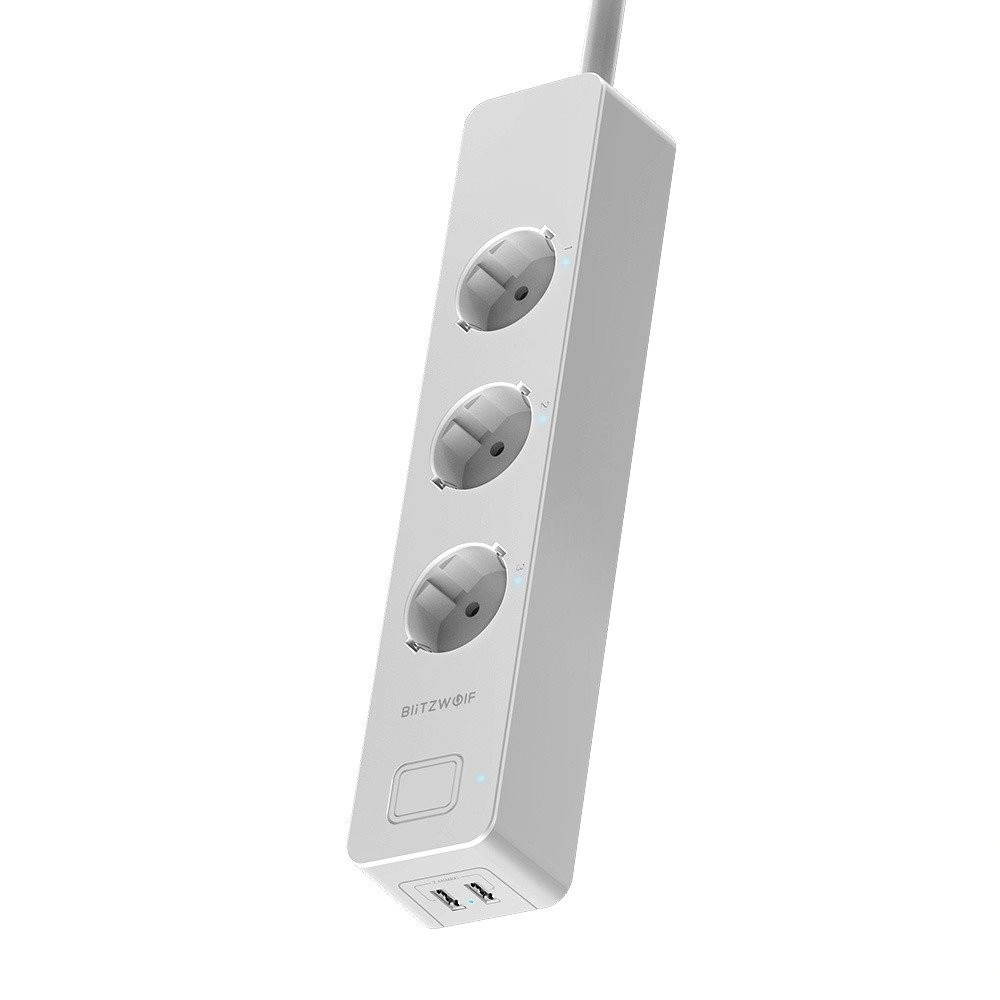 Hurtownia GSM - Inteligentna listwa zasilająca Blitzwolf BW-SHP9, 3 gniazda + 2x USB, 15A, 3300W - BLZ227 - {ean13} - Hurt