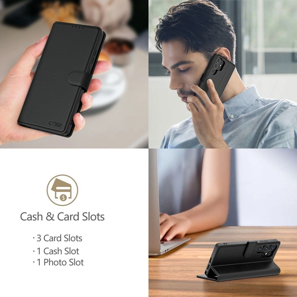 Hurtownia GSM - Tech-Protect Geldbörse Motorola Moto G05 / E15 Matt Schwarz - THP3860 - {ean13} - Hurt