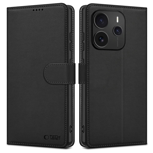 Etui z klapką Tech-Protect Wallet Xiaomi Redmi Note 14 5G Matte Black