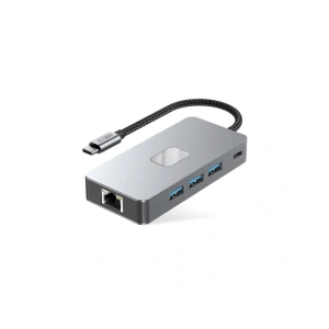 Hurtownia GSM - Tech-Protect HB05 HUB Adapter 9in1 USB-C + USB-A 2.0 + USB-A 3.0 + HDMI 4K60Hz + SD/TF + PD 100W + Ethernet RJ45 1000Mbps Space Grey - THP3863 - {ean13} - Hurt
