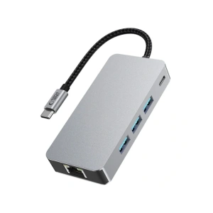 Hurtownia GSM - Tech-Protect HB05 HUB Adapter 9in1 USB-C + USB-A 2.0 + USB-A 3.0 + HDMI 4K60Hz + SD/TF + PD 100W + Ethernet RJ45 1000Mbps Space Grey - THP3863 - {ean13} - Hurt