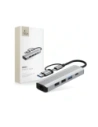 Tech-Protect HB03 HUB Adapter 5in1 USB-C + USB-A 2.0 + USB-A 3.0 + Ethernet RJ45 Raumgrau