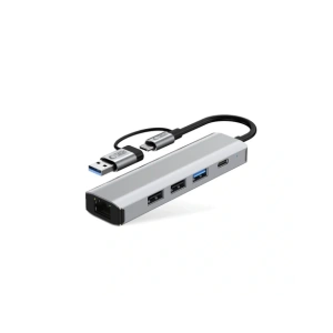 Hurtownia GSM - Tech-Protect HB03 HUB Adapter 5in1 USB-C + USB-A 2.0 + USB-A 3.0 + Ethernet RJ45 Raumgrau - THP3864 - {ean13} - Hurt