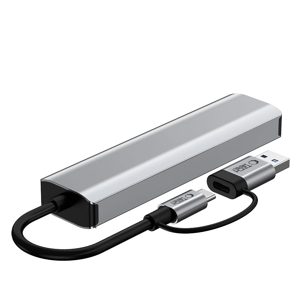 Hurtownia GSM - Tech-Protect HB03 HUB Adapter 5in1 USB-C + USB-A 2.0 + USB-A 3.0 + Ethernet RJ45 Raumgrau - THP3864 - {ean13} - Hurt