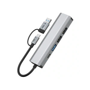 Hurtownia GSM - Tech-Protect HB03 HUB Adapter 5in1 USB-C + USB-A 2.0 + USB-A 3.0 + Ethernet RJ45 Raumgrau - THP3864 - {ean13} - Hurt