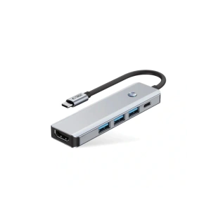 Hurtownia GSM - Tech-Protect HB01 HUB Adapter 5in1 USB-C + USB-A 3.0 + HDMI 4K60Hz + PD 100W Space Grey - THP3866 - {ean13} - Hurt