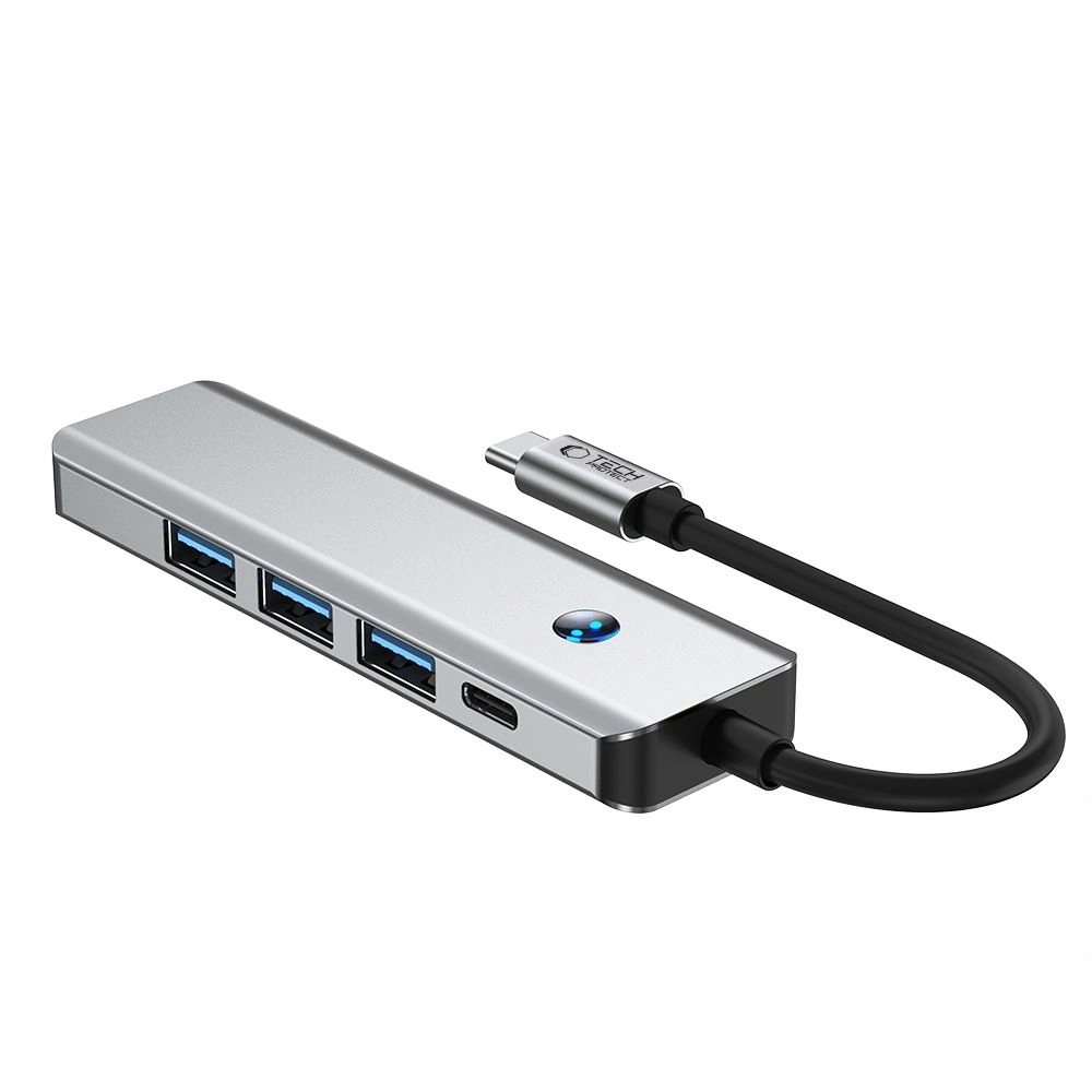 Hurtownia GSM - Adaptér Tech-Protect HB01 HUB 5in1 USB-C + USB-A 3.0 + HDMI 4K60Hz + PD 100W Space Grey - THP3866 - {ean13} - Hurt
