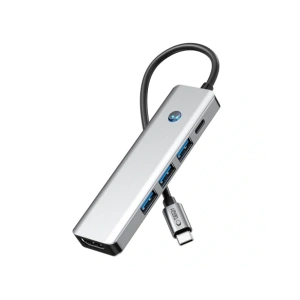 Hurtownia GSM - Tech-Protect HB01 HUB Adapter 5in1 USB-C + USB-A 3.0 + HDMI 4K60Hz + PD 100W Space Grey - THP3866 - {ean13} - Hurt
