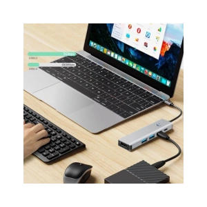 Hurtownia GSM - Tech-Protect HB01 HUB Adapter 5in1 USB-C + USB-A 3.0 + HDMI 4K60Hz + PD 100W Space Grey - THP3866 - {ean13} - Hurt
