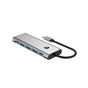 Hurtownia GSM - Tech-Protect HB04 HUB Adapter 9in1 USB-C + USB-A 2.0 + USB-A 3.0 + HDMI 4K60Hz + SD/TF + PD 100W + Jack 3.5mm Space Grey - THP3867 - {ean13} - Hurt