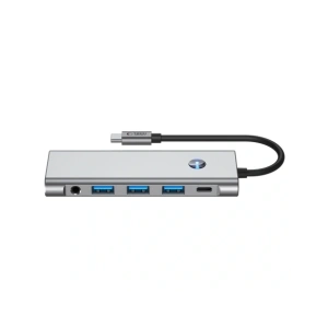 Hurtownia GSM - Tech-Protect HB04 HUB Adapter 9in1 USB-C + USB-A 2.0 + USB-A 3.0 + HDMI 4K60Hz + SD/TF + PD 100W + Jack 3.5mm Space Grey - THP3867 - {ean13} - Hurt