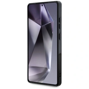 Etui Guess 4G Glitter Triangle Buttons MagSafe do Samsung Galaxy S25 Ultra czarny